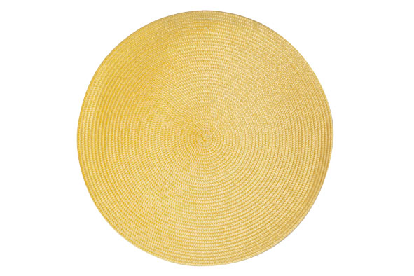 Tischsets gewebt rund PVC 36cm Orange